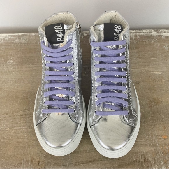 P448 Star 2.0 Metallic High Top Sneakers NEW 37 7 - Picture 5 of 5